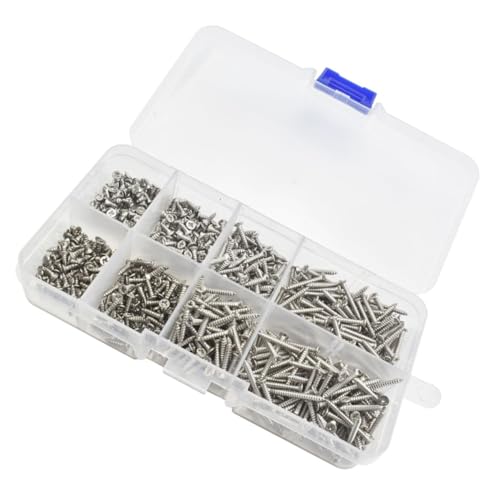 DECORNIJIA Selbstschneidende Flachkopfschrauben aus Hochwertigem Kohlenstoffstahl Rostfrei Langlebig Kreuzschlitz für Trockenbau Möbelmontage Praktische Sortierbox DECORNIJIA Selbstschneidende Flachkopfschrauben aus Hochwertigem Kohlenstoffstahl Rostfrei Langlebig Kreuzschlitz für Trockenbau Möbelmontage Praktische Sortierbox von DECORNIJIA