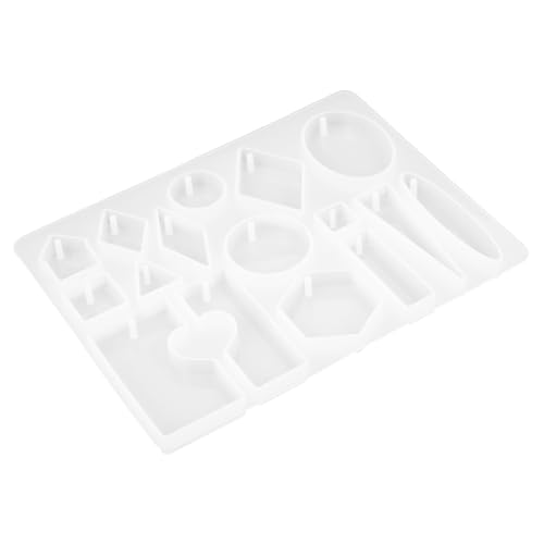 DECORNIJIA Silikonform Herzförmiges DIY Schmuckgussform für Ohrring Anhänger Basteln Flexible Wiederverwendbare Epoxidharz Silikonform für Harz Schmuck und Schlüsselanhänger Herstellung von DECORNIJIA