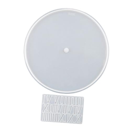 DECORNIJIA Silikonform für Runde Uhren mit Römischen Ziffern Lebensmittelechtes Silikon Einfach zu Entformen Wiederverwendbar DIY Wanduhren Basteln Kompatibel mit Epoxidharz von DECORNIJIA
