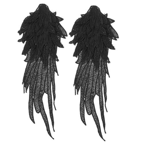 DECORNIJIA Stickbarer Engelsflügel Spitzenapplikation DIY Kleidungsflicken zum Aufbügeln und Nähen Vielseitiger Spitzenbesatz für Pullover Jeans Kissen Reparatur und Dekoration von DECORNIJIA