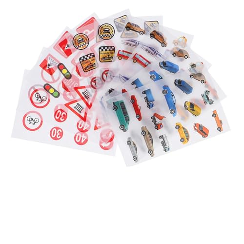 DECORNIJIA Straßenaufkleber mit Fahrzeug und Verkehrsschildern Langlebige Hautfreundliche Papiersticker Realistische Designs für Kinderzimmer Klassenzimmer und Bürodekoration DECORNIJIA Straßenaufkleber mit Fahrzeug und Verkehrsschildern Langlebige Hautfreundliche Papiersticker Realistische Designs für Kinderzimmer Klassenzimmer und Bürodekoration von DECORNIJIA
