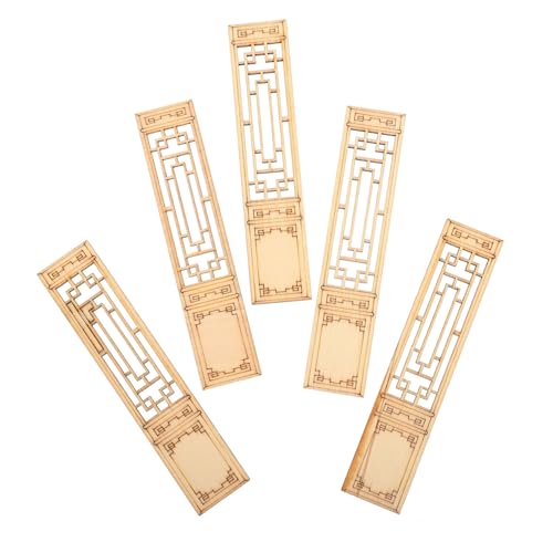 DECORNIJIA Stück Minifenster bastelset basteln für osterpresente bastelsets für Miniaturdekoration drinnen Puppenhaustür Mini-Holztürfenster DIY-Material hölzern Brown von DECORNIJIA
