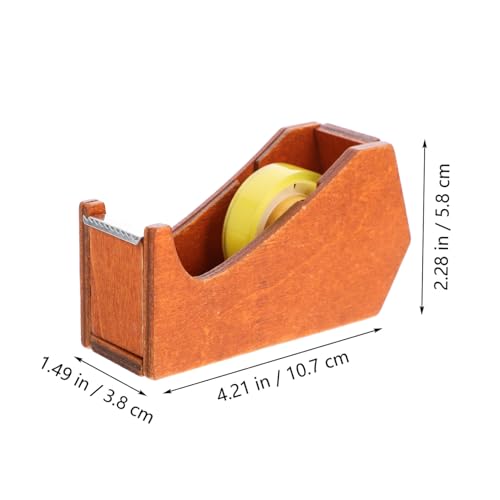 DECORNIJIA Tierförmiger Holz Klebebandspender für Schreibtisch Tragbarer Multifunktionaler Klebebandabroller Stabile Verarbeitung Einfaches Abreißen Dekoratives Büro Accessoire von DECORNIJIA