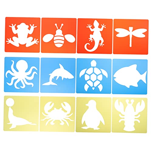 DECORNIJIA Tiermalerei Schablonen Set für Teiliges Wiederverwendbares DIY Bastelset mit Niedlichen Tieren für Scrapbooking Stoffmalerei und Wanddekoration von DECORNIJIA