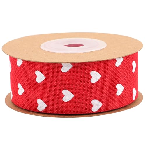 DECORNIJIA Valentinstag Geschenkband Rot Herzmuster Dekoratives DIY Schleifenband für Hochzeitsfeiern Basteln und Geschenkverpackung DECORNIJIA Valentinstag Geschenkband Rot Herzmuster Dekoratives DIY Schleifenband für Hochzeitsfeiern Basteln und Geschenkverpackung von DECORNIJIA