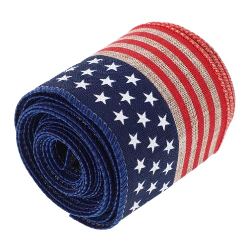 DECORNIJIA Vintage Flag Ribbon Breit Schleifenband mit Sternen und Streifen für DIY Basteln Patriotisches Geschenkband für Unabhängigkeits und Veterans Day Partydekorationen Innen und Außen DECORNIJIA Vintage Flag Ribbon Breit Schleifenband mit Sternen und Streifen für DIY Basteln Patriotisches Geschenkband für Unabhängigkeits und Veterans Day Partydekorationen Innen und Außen von DECORNIJIA