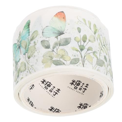 DECORNIJIA Vintage Washi Tape mit Grünem Rand Langlebiges Transparentes Klebeband für Scrapbooking DIY Dekoration von Tagebüchern Kalendern und Fotoalben Verschleißfest und Farbintensiv von DECORNIJIA