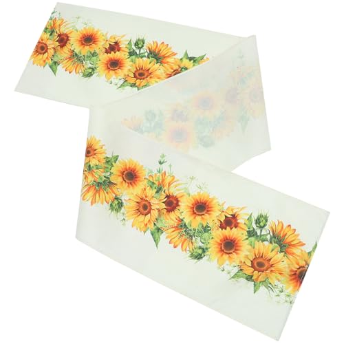 DECORNIJIA Wasserabweisender Tischläufer mit Pflanzenmuster Abwaschbar Schmutzresistent Strapazierfähige Dekoration für Esszimmer Garten Hochzeit und Küche von DECORNIJIA