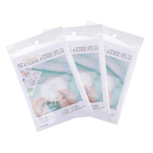 DECORNIJIA Wasserlösliches Stickvlies Transparentes Transferpapier für DIY Stickerei für T Shirts Kleidung und Reparaturen Einfach zu Verwenden Selbstklebend von DECORNIJIA
