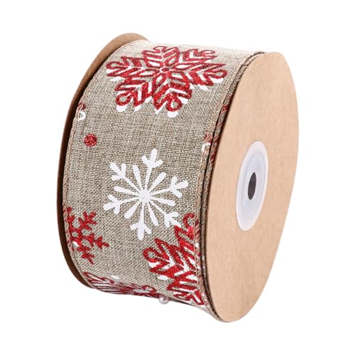 DECORNIJIA Weihnachtliches Geschenkband mit Schneeflockenmotiv DIY Schleifenband für Weihnachtsbaum Deko Bastelband für Festliche Geschenkverpackung und Kreative Weihnachtsdekoration DECORNIJIA Weihnachtliches Geschenkband mit Schneeflockenmotiv DIY Schleifenband für Weihnachtsbaum Deko Bastelband für Festliche Geschenkverpackung und Kreative Weihnachtsdekoration von DECORNIJIA