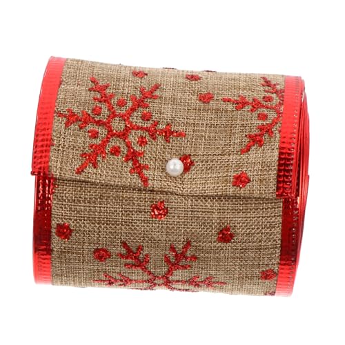 DECORNIJIA Weihnachtsband Geschenkbänder mit Goldprägung Breit Langlebiges Dekoratives DIY Geschenkband für Weihnachten Hochzeit Party Wiederverwendbar Festliche Dekoration von DECORNIJIA