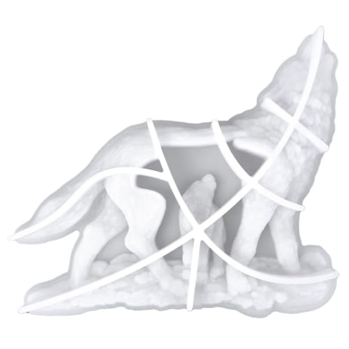 DECORNIJIA Wolf Silikonform Wolf Gießform für DIY Handwerk Flexible Epoxidharz Silikonform und Wanddekoration für Kreative Projekte und von DECORNIJIA