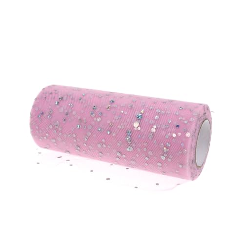 DECORNIJIA X Pailletten Tüllrolle Rosa für Hochzeitsdekoration Tutu Röcke Tischdeko Bastelprojekte von DECORNIJIA