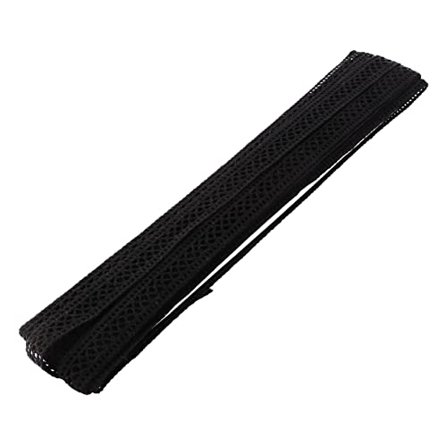 DECORNIJIA Yards Schwarze Baumwoll Spitzenborte mit Quasten für DIY Hochzeitskleid Dekoration Langlebig und Sicher für Kreative Projekte von DECORNIJIA
