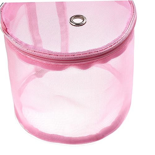 DECORNIJIA gehäkelte Aufbewahrungstasche Mini klein Nadeln Stricken häkeln storage boxes aufbwahrungs-box aubewahrungsbox sewing accessories Stricktasche Aufbewahrung von Garnknäuel Rosa von DECORNIJIA