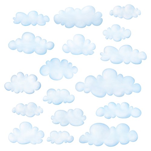 DECOWALL DS-8030 Wolken im Himmel Wandtattoo Wandsticker Wandaufkleber Wanddeko für Wohnzimmer Schlafzimmer Kinderzimmer (Klein) von DECOWALL