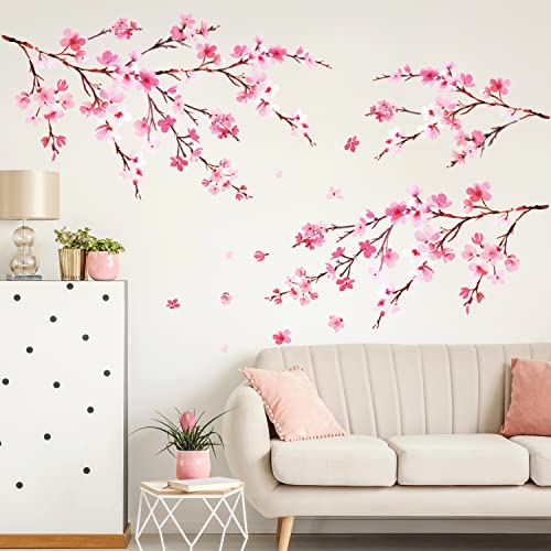 DECOWALL DS12-2003P1903 Aquarell Kirschblüten Wandtattoo Wandsticker Wandaufkleber Wanddeko für Wohnzimmer Schlafzimmer Kinderzimmer von DECOWALL