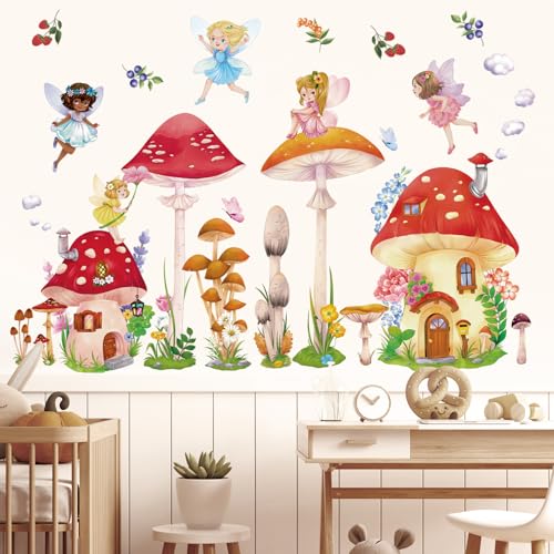 DECOWALL DS12-8075 Wandtattoo Pilze Feen Wandaufkleber Elfen und Feen Wandsticker Kinderzimmer Babyzimmer Schlafzimmer Wanddeko Mädchen DECOWALL DS12-8075 Wandtattoo Pilze Feen Wandaufkleber Elfen und Feen Wandsticker Kinderzimmer Babyzimmer Schlafzimmer Wanddeko Mädchen von DECOWALL