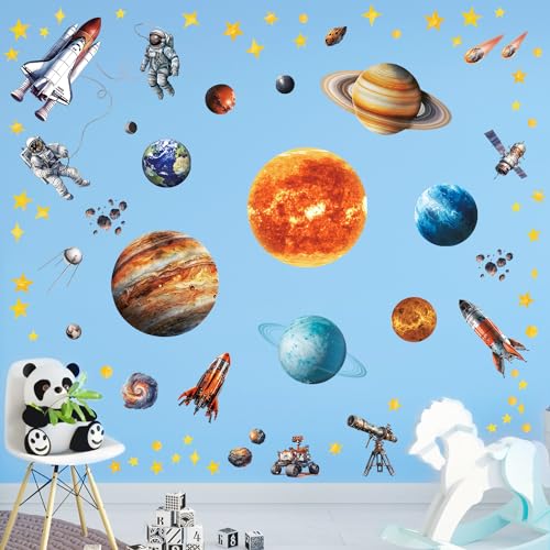 DECOWALL DS12-8077 Sonnensystem Planeten Wandtattoo Weltraum Wandsticker Platz Wandaufkleber Wanddeko für Schlafzimmer Kinderzimmer Babyzimmer DECOWALL DS12-8077 Sonnensystem Planeten Wandtattoo Weltraum Wandsticker Platz Wandaufkleber Wanddeko für Schlafzimmer Kinderzimmer Babyzimmer von DECOWALL