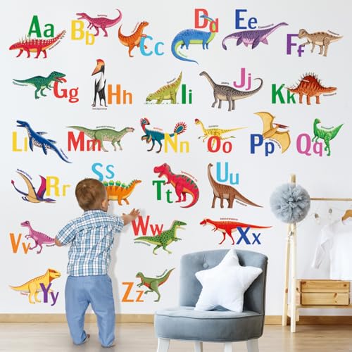 DECOWALL DS9-8080 Dinosaurier Alphabet wandtattoo Dino ABC wandaufkleber kinderzimmer trex wandsticker für kinder baby junge mädchen schlafzimmer babyzimmer wohnzimmer Spielzimmer lernen wanddeko DECOWALL DS9-8080 Dinosaurier Alphabet wandtattoo Dino ABC wandaufkleber kinderzimmer trex wandsticker für kinder baby junge mädchen schlafzimmer babyzimmer wohnzimmer Spielzimmer lernen wanddeko von DECOWALL