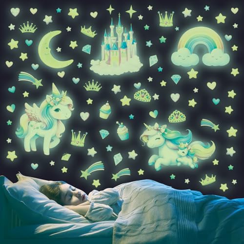 DECOWALL GSD4-8089 Leuchtende Einhorn Wandtattoos Kinderzimmer Dekoration Sterne Mond Regenbogen Geburtstagsparty Licht Tieren Jungen Mädchen abnehmbar DECOWALL GSD4-8089 Leuchtende Einhorn Wandtattoos Kinderzimmer Dekoration Sterne Mond Regenbogen Geburtstagsparty Licht Tieren Jungen Mädchen abnehmbar von DECOWALL