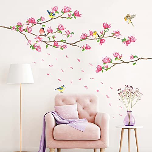 DECOWALL SG-2117 Kirschblüte Wandtattoo Hängende Wandaufkleber Rosa Blumen Äste Vögel Wandsticker Schlafzimmer Wohnzimmer Fenster Wanddeko DECOWALL SG-2117 Kirschblüte Wandtattoo Hängende Wandaufkleber Rosa Blumen Äste Vögel Wandsticker Schlafzimmer Wohnzimmer Fenster Wanddeko von DECOWALL