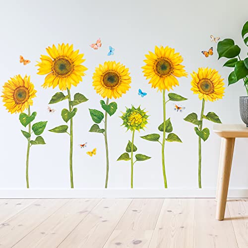 DECOWALL SG2-1905 Aquarell Sonnenblume Wandtattoo Wandsticker Wandaufkleber Wanddeko für Wohnzimmer Schlafzimmer Kinderzimmer DECOWALL SG2-1905 Aquarell Sonnenblume Wandtattoo Wandsticker Wandaufkleber Wanddeko für Wohnzimmer Schlafzimmer Kinderzimmer von DECOWALL