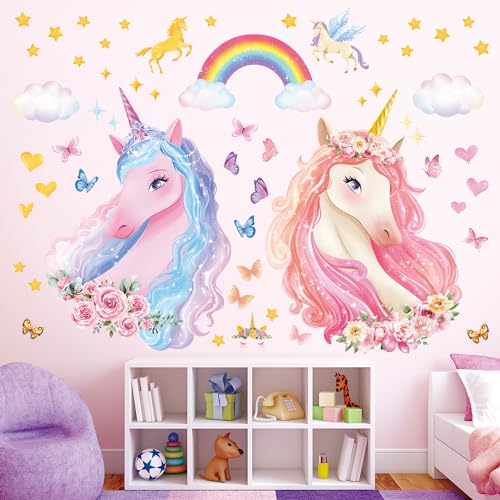 DECOWALL SG2-2322 Einhorn Regenbogen Wandtattoo Kinder für Mädchen Geschenke Kinderzimmer Babyzimmer Wanddeko Schlafzimmer Wohnzimmer Deko bunte DECOWALL SG2-2322 Einhorn Regenbogen Wandtattoo Kinder für Mädchen Geschenke Kinderzimmer Babyzimmer Wanddeko Schlafzimmer Wohnzimmer Deko bunte von DECOWALL