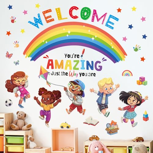 DECOWALL SG2-2403 Kinder spielen Ecke Regenbogen Wandtattoo Wandaufkleber Inspirierende Zitate Wandsticker für Baby Mädchen Kinderzimmer Schlafzimmer Lesen Zimmer Klassenzimmer Dekor Kunst Spielzimmer DECOWALL SG2-2403 Kinder spielen Ecke Regenbogen Wandtattoo Wandaufkleber Inspirierende Zitate Wandsticker für Baby Mädchen Kinderzimmer Schlafzimmer Lesen Zimmer Klassenzimmer Dekor Kunst Spielzimmer von DECOWALL
