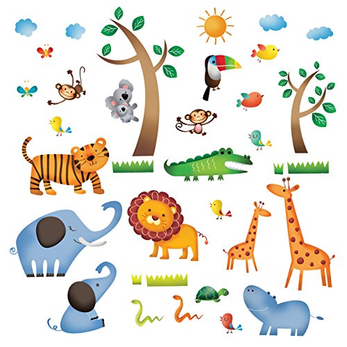 Decowall DW-1206 Wilde Tiere des Dschungels Wandsticker Wandaufkleber Wandtattoo Kinderzimmer Decowall DW-1206 Wilde Tiere des Dschungels Wandsticker Wandaufkleber Wandtattoo Kinderzimmer von DECOWALL