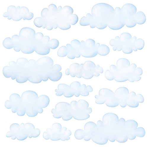 Decowall DW-1702 Wolken im Himmel Wandtattoo Wandsticker Wandaufkleber Wanddeko für Wohnzimmer Schlafzimmer Kinderzimmer von DECOWALL