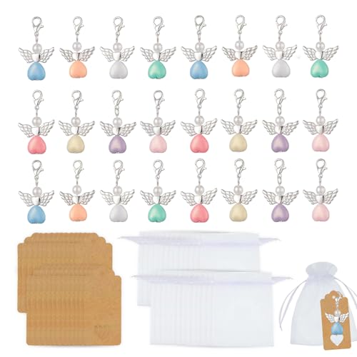 DECUIOCC Schutzengel Anhänger Set - 24 Stück Anhänger mit Schlüsselring und Netzbeuteln, Geschenkidee für besondere Anlässe, Schutzengel in edlem Design - Anhänger für Taufe Kommunion Weihnacht DECUIOCC Schutzengel Anhänger Set - 24 Stück Anhänger mit Schlüsselring und Netzbeuteln, Geschenkidee für besondere Anlässe, Schutzengel in edlem Design - Anhänger für Taufe Kommunion Weihnacht von DECUIOCC