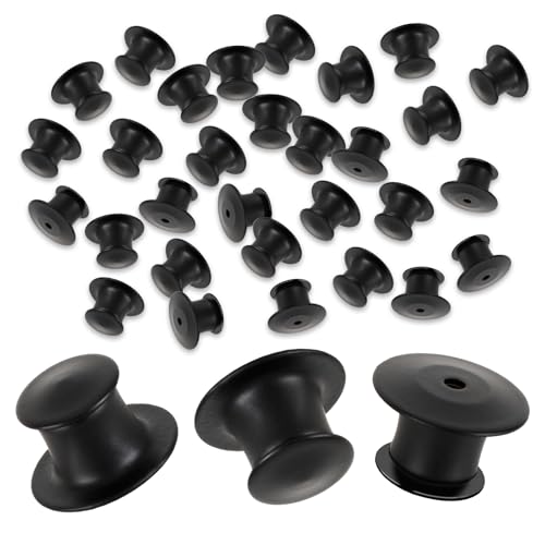 Decoool Metall-Nadelrückseite, schwarze Sicherungsnadelhalter, Verschlussverschluss, Nadelrückseite, für Bastelarbeiten, Broschen, Revers, Nadeln (15) von DECYOOL