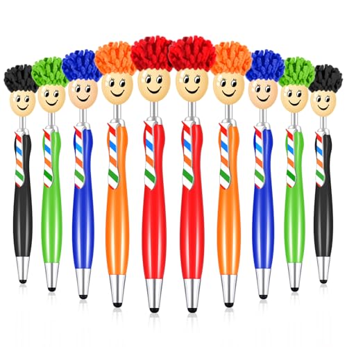 DEDC 10 Stück Kugelschreiber,Microfaser Bildschirmreiniger Stifte,Stylus,3-in-1,Wischmopp-Kugelschreiber,Kugelschreiber Lustig Mitarbeiter Geschenk Weihnachtsgeschenke für Erwachsene Kinder DEDC 10 Stück Kugelschreiber,Microfaser Bildschirmreiniger Stifte,Stylus,3-in-1,Wischmopp-Kugelschreiber,Kugelschreiber Lustig Mitarbeiter Geschenk Weihnachtsgeschenke für Erwachsene Kinder von DEDC