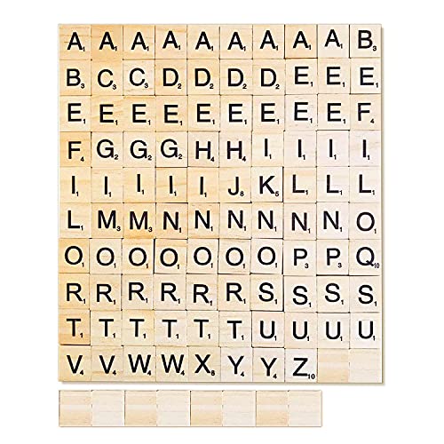 108 Holz Buchstaben a bis Z Puzzle Holz Buchstaben Handwerk Geschenk Schlafzimmer Decor (enthält 10 Stücke von blank Holz) von DEEDPF
