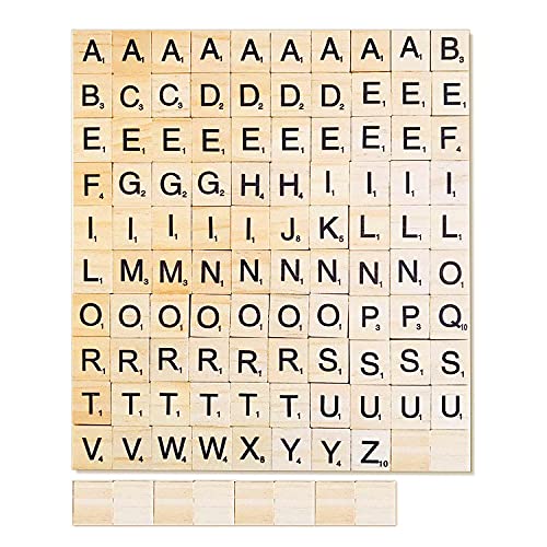 DEEDPF 108 Holzbuchstaben A bis Z Holzpuzzle Buchstaben/Bastelgeschenke/Kinder Alphabetisierung/Lernen/Puzzle/Raumdekoration (inklusive 10 Stück Holz) von DEEDPF
