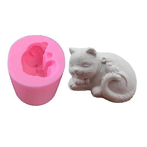 3D-Silikonformen Liegende Katze, niedliche Katze, Bastelkunst, Silikon-Seifenformen, 3D-Tierform, Kerzenformen, DIY, handgefertigte Kuchenformen – Bastelzubehör 3D-Silikonformen Liegende Katze, niedliche Katze, Bastelkunst, Silikon-Seifenformen, 3D-Tierform, Kerzenformen, DIY, handgefertigte Kuchenformen – Bastelzubehör von DEFARM