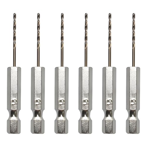 DEFIYEAR 6-teiliges Sechskantschaftbohrer-Set – 1,5 mm Bohrer-Set, Hochgeschwindigkeitsstahl, Spiralbohrer für Holz, Metall, Kunststoff, für vielseitiges Bohren in verschiedenen Anwendungen DEFIYEAR 6-teiliges Sechskantschaftbohrer-Set – 1,5 mm Bohrer-Set, Hochgeschwindigkeitsstahl, Spiralbohrer für Holz, Metall, Kunststoff, für vielseitiges Bohren in verschiedenen Anwendungen von DEFIYEAR