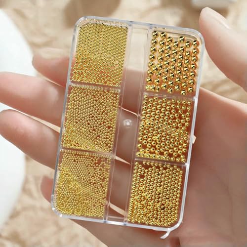 1 Flasche Caviar Nail Art Perlen Strasssteine Mehrfarbig Mini Runde Kugelform Nagel Kristall Glasperlen für 3D Nageldekorationen #P-ZB71-2 1 Flasche Caviar Nail Art Perlen Strasssteine Mehrfarbig Mini Runde Kugelform Nagel Kristall Glasperlen für 3D Nageldekorationen #P-ZB71-2 von DEFRTG