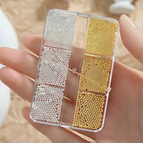 1 Flasche Caviar Nail Art Perlen Strasssteine Mehrfarbig Mini Runde Kugelform Nagel Kristall Glasperlen für 3D Nageldekorationen #P-ZB71-3 1 Flasche Caviar Nail Art Perlen Strasssteine Mehrfarbig Mini Runde Kugelform Nagel Kristall Glasperlen für 3D Nageldekorationen #P-ZB71-3 von DEFRTG