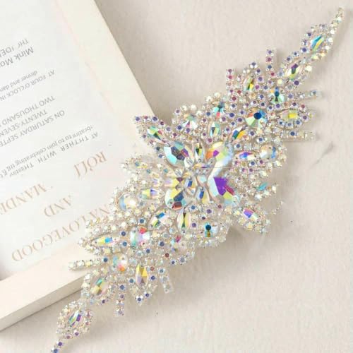 1 PC AB Splitter Kristall Strass Applikation Schweißen Blume Patch Nähen auf Brautkleid Ärmel Zubehör Strass Applikation-FA-1613 AB Splitter 1 PC AB Splitter Kristall Strass Applikation Schweißen Blume Patch Nähen auf Brautkleid Ärmel Zubehör Strass Applikation-FA-1613 AB Splitter von DEFRTG