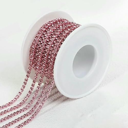 1 Yard, 10 Farben, Krallen-Strassstein, SS6, SS8, Kristallquaste, DIY-Kleidung, Ohrring-Zubehör, Perlen, Diamant-Strasssteinkette, Hellrosa Elec, SS12 3,0 mm, 1 Yard 1 Yard, 10 Farben, Krallen-Strassstein, SS6, SS8, Kristallquaste, DIY-Kleidung, Ohrring-Zubehör, Perlen, Diamant-Strasssteinkette, Hellrosa Elec, SS12 3,0 mm, 1 Yard von DEFRTG