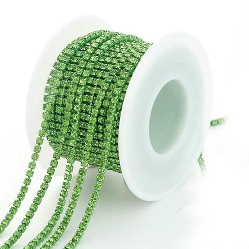 1 Yard, 10 Farben, Krallen-Strassstein, SS6, SS8, Kristallquaste, DIY-Kleidung, Ohrring-Zubehör, Perlen, Diamant-Strasssteinkette, Peridot, SS12, 3,0 mm, 10 Yard 1 Yard, 10 Farben, Krallen-Strassstein, SS6, SS8, Kristallquaste, DIY-Kleidung, Ohrring-Zubehör, Perlen, Diamant-Strasssteinkette, Peridot, SS12, 3,0 mm, 10 Yard von DEFRTG