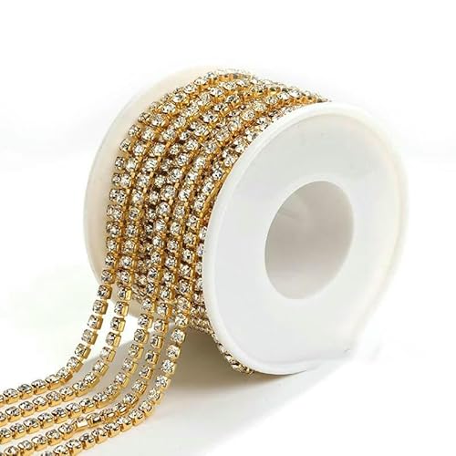 1 Yard 10 Farben Krallen-Strass SS6 SS8 Kristallquaste DIY Kleidung Ohrring Zubehör Perlen Diamant-Strasskette-Golden-SS6 2mm-5 Yard 1 Yard 10 Farben Krallen-Strass SS6 SS8 Kristallquaste DIY Kleidung Ohrring Zubehör Perlen Diamant-Strasskette-Golden-SS6 2mm-5 Yard von DEFRTG