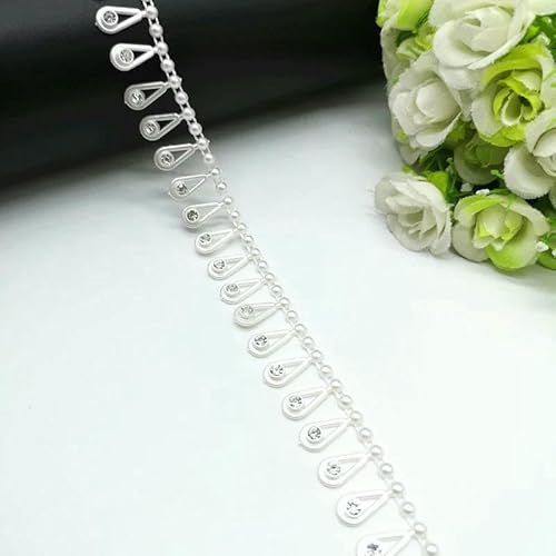 1 Yard Strass Kette Perle Kristall Kette Nähen auf Borten Hochzeit Kleid Kostüm Applikation #ZL01-25-02 1 Yard Strass Kette Perle Kristall Kette Nähen auf Borten Hochzeit Kleid Kostüm Applikation #ZL01-25-02 von DEFRTG