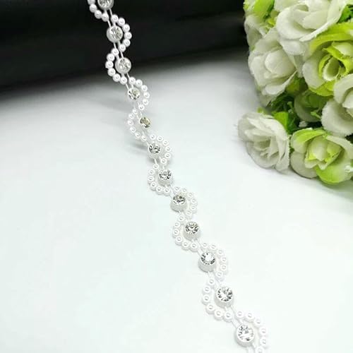 1 Yard Strass Kette Perle Kristall Kette Nähen auf Borten Hochzeit Kleid Kostüm Applikation #ZL01-25-05 1 Yard Strass Kette Perle Kristall Kette Nähen auf Borten Hochzeit Kleid Kostüm Applikation #ZL01-25-05 von DEFRTG