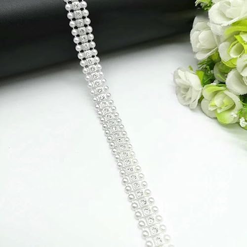 1 Yard Strass Kette Perle Kristall Kette Nähen auf Borten Hochzeit Kleid Kostüm Applikation #ZL01-25-11 1 Yard Strass Kette Perle Kristall Kette Nähen auf Borten Hochzeit Kleid Kostüm Applikation #ZL01-25-11 von DEFRTG