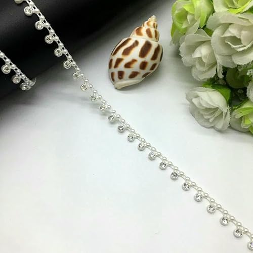 1 Yard Strass Kette Perle Kristall Kette Nähen auf Borten Hochzeit Kleid Kostüm Applikation #ZL01-25-18 1 Yard Strass Kette Perle Kristall Kette Nähen auf Borten Hochzeit Kleid Kostüm Applikation #ZL01-25-18 von DEFRTG