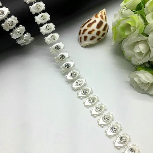 1 Yard Strass Kette Perle Kristall Kette Nähen auf Borten Hochzeit Kleid Kostüm Applikation #ZL01-25-20 1 Yard Strass Kette Perle Kristall Kette Nähen auf Borten Hochzeit Kleid Kostüm Applikation #ZL01-25-20 von DEFRTG
