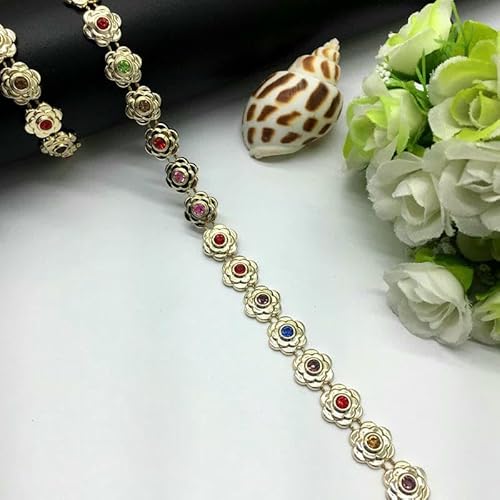 1 Yard Strass Kette Perle Kristall Kette Nähen auf Borten Hochzeit Kleid Kostüm Applikation #ZL01-25-22 1 Yard Strass Kette Perle Kristall Kette Nähen auf Borten Hochzeit Kleid Kostüm Applikation #ZL01-25-22 von DEFRTG
